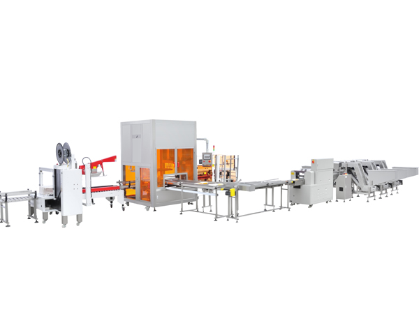 棒棒冰枕包自動(dòng)開箱、裝箱、封箱打包線